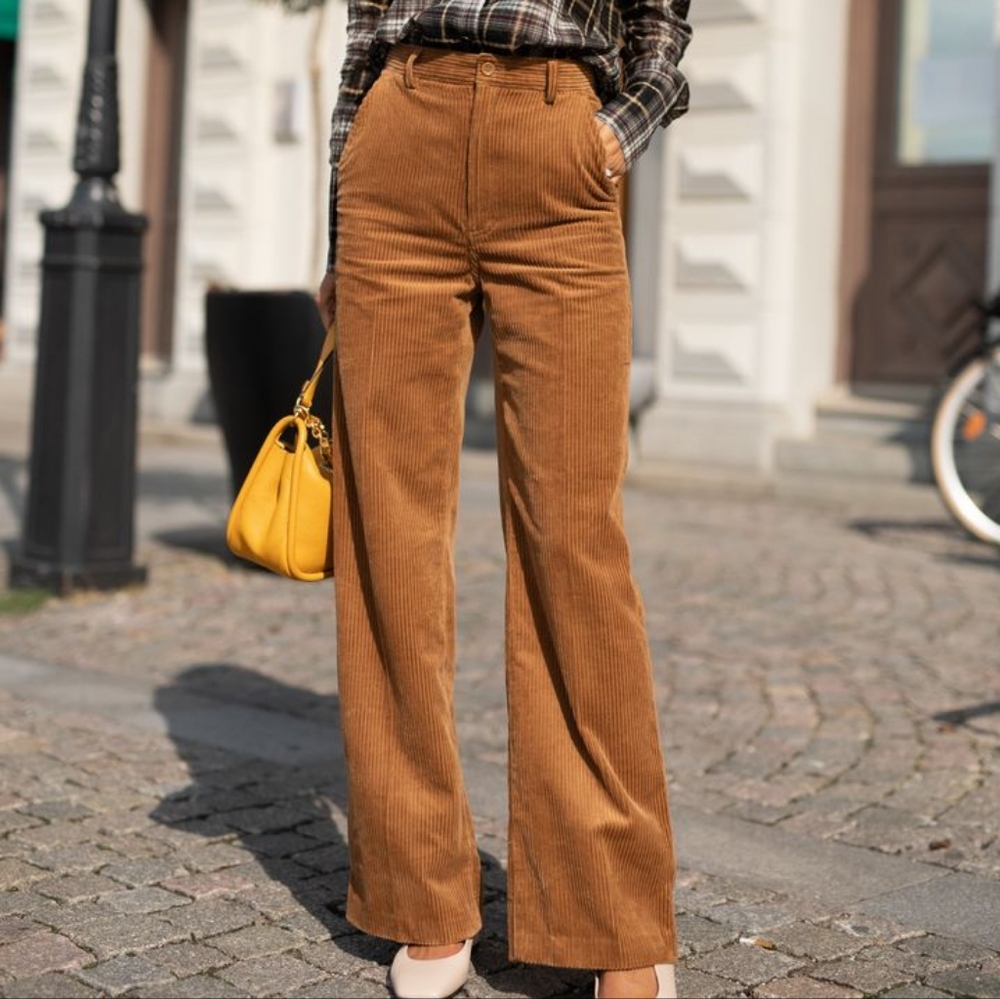 NWT Topshop Corduroy Brown Pants Size 4